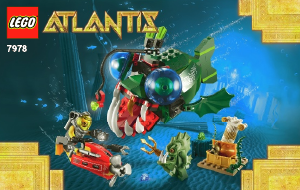 Manual Lego set 7978 Atlantis Angler attack