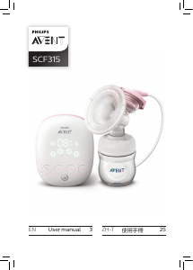 Manual Philips SCF315 Avent Breast Pump