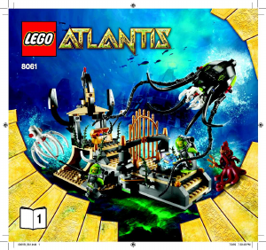 Manuale Lego set 8061 Atlantis Il portale del calamaro gigante