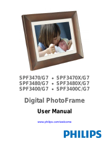 Manual Philips SPF3400C Digital Photo Frame