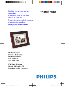 Manual Philips SPF3408 Digital Photo Frame