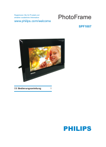 Bedienungsanleitung Philips SPF1007 Digitaler bilderrahmen
