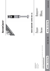 Instrukcja SilverCrest IAN 315278 Blender ręczny