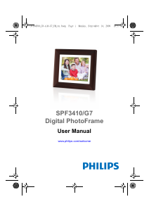 Manual Philips SPF3410 Digital Photo Frame