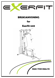 Bruksanvisning X-erfit 640 Träningsmaskin