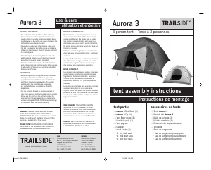 Mode d’emploi Trailside Aurora 3 Tente