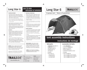 Handleiding Trailside Long Star 6 Tent