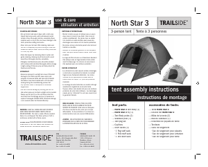 Shipley bestrating Verzakking Handleiding Trailside North Star 3 Tent