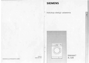 Instrukcja Siemens XL 528 Siwamat Pralka