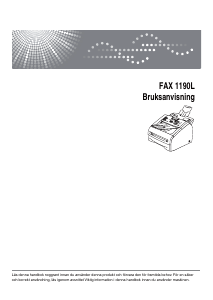 Bruksanvisning Ricoh FAX 1190L Faxmaskin