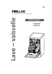 Mode d’emploi Proline SDW49 SL Lave-vaisselle