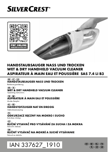 Manual SilverCrest IAN 337627 Handheld Vacuum