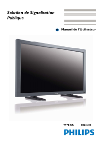 Mode d’emploi Philips BDL4635E Moniteur LED