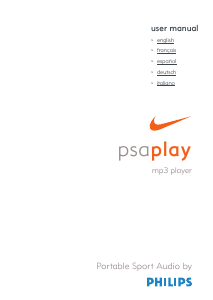 Manuale Philips ACT215 Nike PSA Play Lettore Mp3