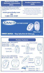 Manual de uso Graco 2L01VIB Ultra Clear Vigilabebés