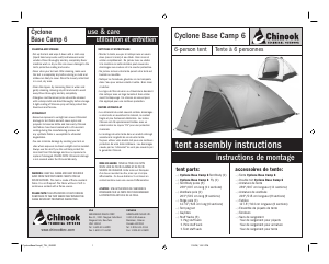 Mode d’emploi Chinook Cyclone Base Camp 6 Tente