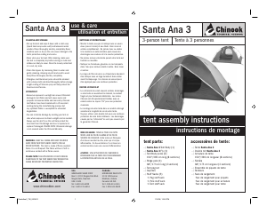 Manual Chinook Santa Ana 3 Tent