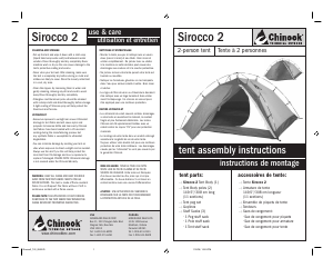 Mode d’emploi Chinook Sirocco 2 Tente