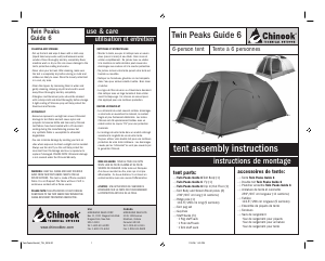 Mode d’emploi Chinook Twin Peaks Guide 6 Tente