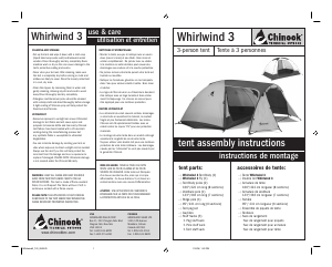 Handleiding Chinook Whirlwind 3 Tent