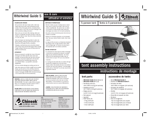 Manual Chinook Whirlwind Guide 5 Tent