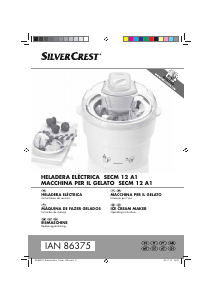 Manual SilverCrest IAN 86375 Máquina de gelado