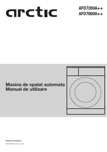 Manual Arctic AED7200A++ Mașină de spălat