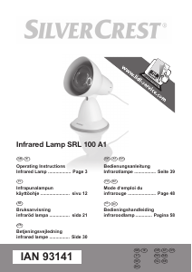 Brugsanvisning SilverCrest IAN 93141 Infrarød lampe