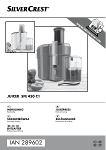 Instrukcja SilverCrest IAN 289602 Sokowirówka