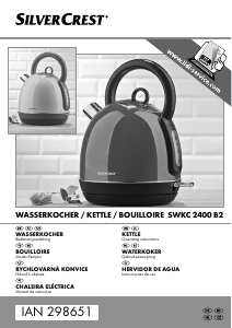 Manual SilverCrest IAN 298651 Kettle