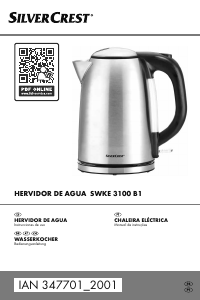 Manual de uso SilverCrest IAN 347701 Hervidor