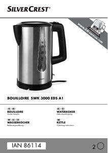 Mode d’emploi SilverCrest IAN 86114 Bouilloire