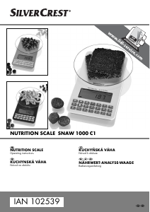 Manuál SilverCrest IAN 102539 Kuchyňská váha