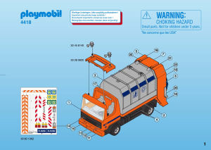 Bedienungsanleitung Playmobil set 4418 Cityservice Müllwagen