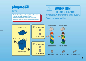 Handleiding Playmobil set 5938 Cityservice Vuilniswagen