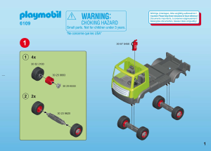 Mode d’emploi Playmobil set 6109 Cityservice Camion avec grue et conteneurs à verre