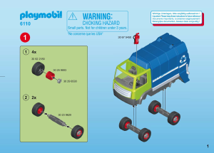Manuale Playmobil set 6110 Cityservice Camion raccolta differenziata
