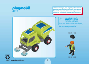 Manual de uso Playmobil set 6112 Cityservice Máquina barredora