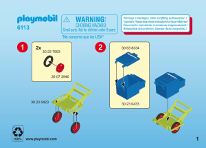 Manuale Playmobil set 6113 Cityservice Operatori ecologici