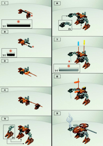 Hướng dẫn sử dụng Lego set 4869 Bionicle Rahaga Pouks