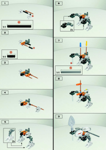 Manuál Lego set 4870 Bionicle Rahaga Kualus