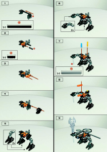 Käyttöohje Lego set 4878 Bionicle Rahaga Bomonga