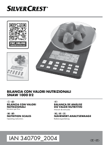 Manuale SilverCrest IAN 340709 Bilancia da cucina