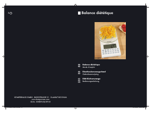 Mode d’emploi SilverCrest IAN 43458 Balance de cuisine