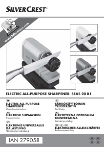 Instrukcja SilverCrest IAN 279058 Ostrzałka do noży