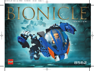 Εγχειρίδιο Lego set 8562 Bionicle Gahlok