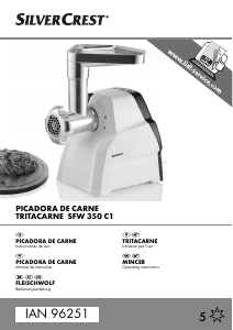 Manual SilverCrest IAN 96251 Picadora de carne