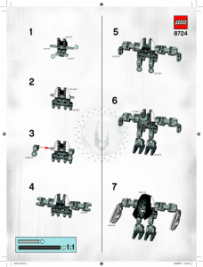 Rokasgrāmata Lego set 8724 Bionicle Garan