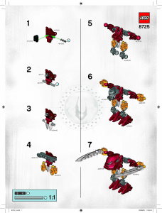 Manual Lego set 8725 Bionicle Balta