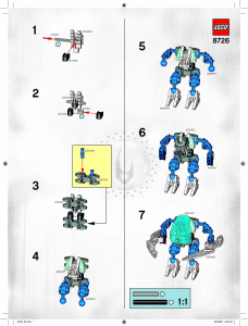 Priručnik Lego set 8726 Bionicle Dalu